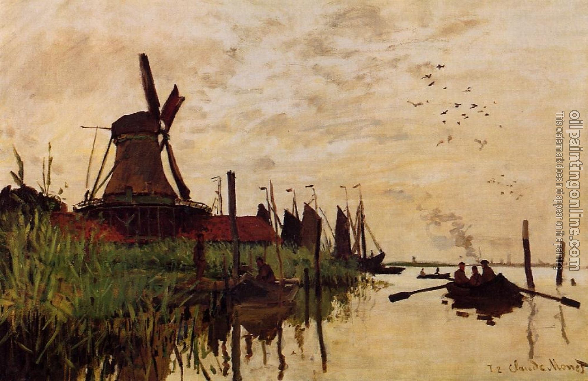 Monet, Claude Oscar - Windmill at Zaandam